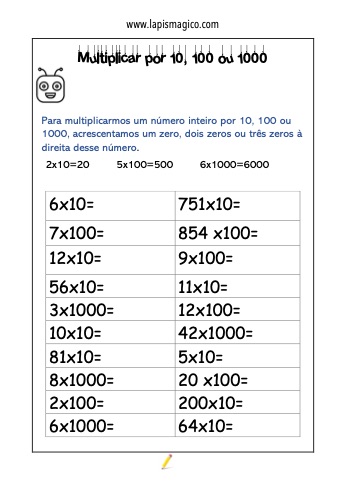 Multiplicacao 4ano, ficha pdf nº2
