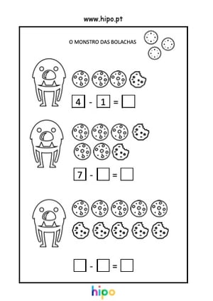 Subtracao 1ano, ficha pdf nº1