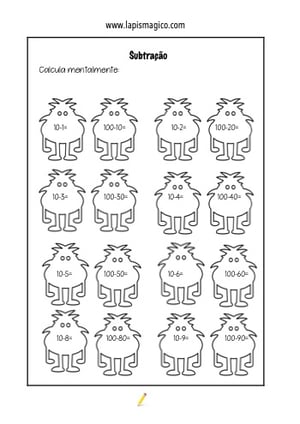 Subtracao 2ano, ficha pdf nº1