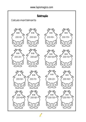 Subtracao 2ano, ficha pdf nº4