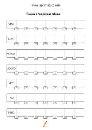 Subtracao 4ano, ficha pdf nº2
