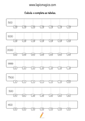 Subtracao 4ano, ficha pdf nº3