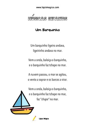 O barquinho, ficha pdf nº1