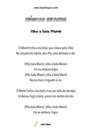 Olha a bola Manel, ficha pdf nº1