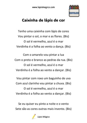 Caixinha de Lápis de Cor, ficha pdf nº1