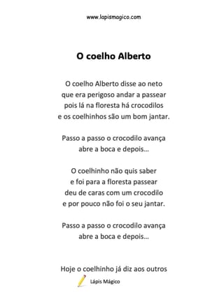 O Coelho Alberto, ficha pdf nº1