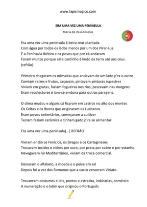 Era uma vez uma península, ficha pdf nº1