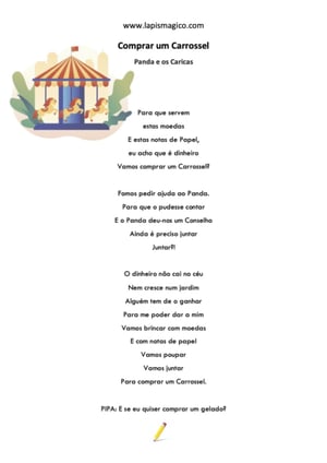 Comprar Um Carrossel, ficha pdf nº1