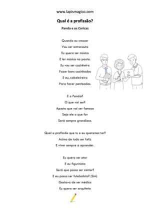 Qual é a profissão?, ficha pdf nº1