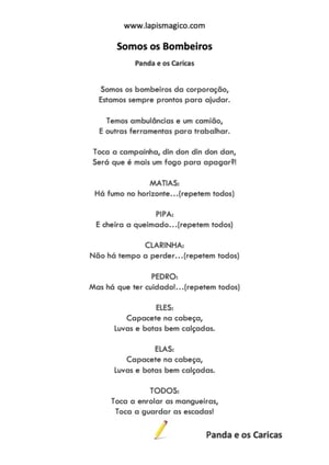 Somos os Bombeiros, ficha pdf nº1