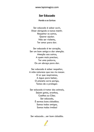 Ser Educado, ficha pdf nº1