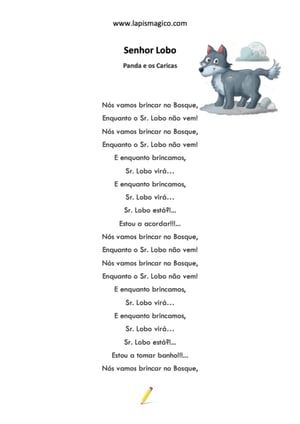 Senhor Lobo, ficha pdf nº1