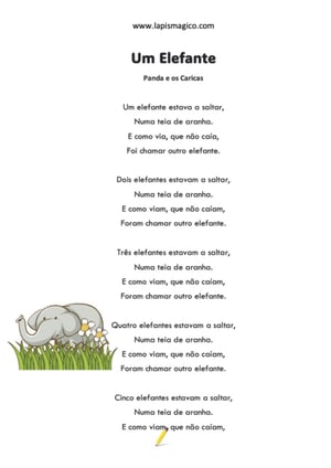 Um elefante, ficha pdf nº1