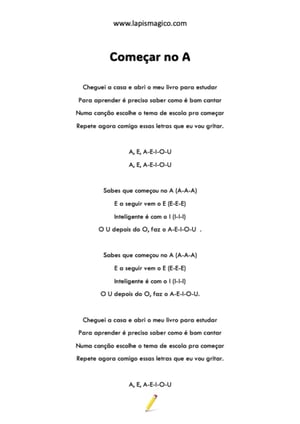 Começar no A, ficha pdf nº1