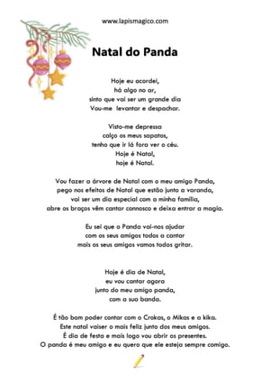 Natal do Panda, ficha pdf nº1