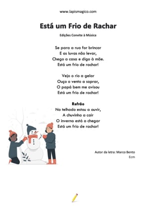 Está um Frio de Rachar, ficha pdf nº1