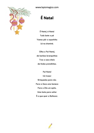 É Natal, é Natal, ficha pdf nº1