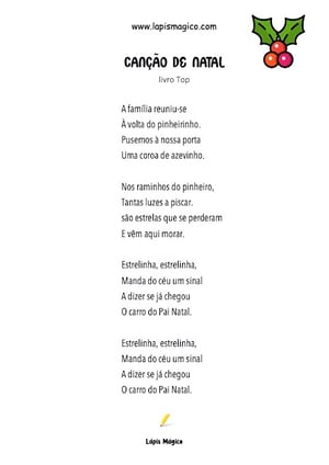 Canção de Natal, ficha pdf nº1