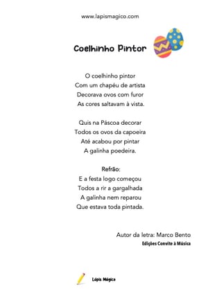 O Coelhinho Pintor, ficha pdf nº1