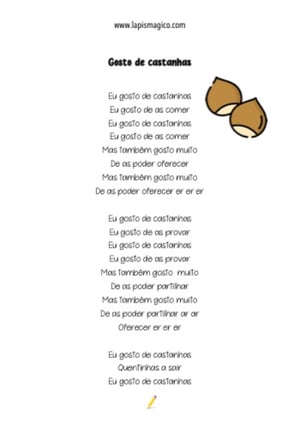 Eu Gosto de Castanhas (Tucantar), ficha pdf nº1