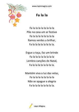 Fa la la la, ficha pdf nº1