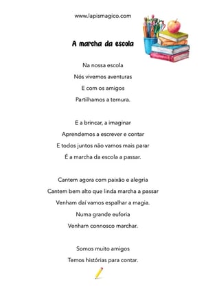 A Marcha da Escola, ficha pdf nº1