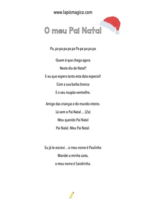 O Meu Pai Natal, ficha pdf nº1