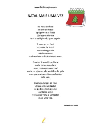 Natal mais uma vez, ficha pdf nº1