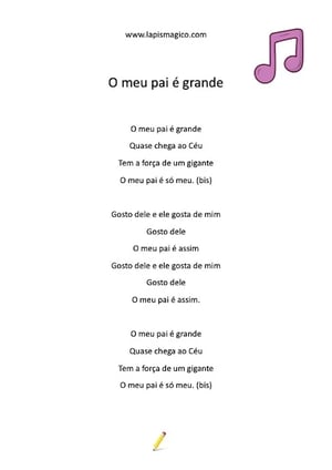 O meu pai é grande, ficha pdf nº1