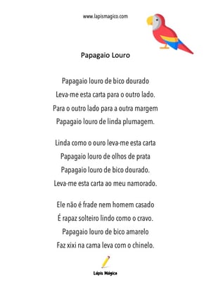 Papagaio louro, ficha pdf nº2