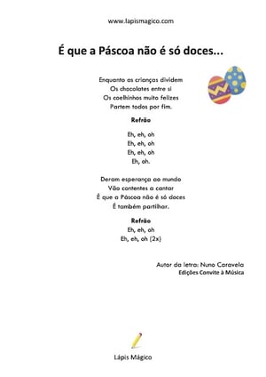 É que a Páscoa não é só doces, ficha pdf nº1