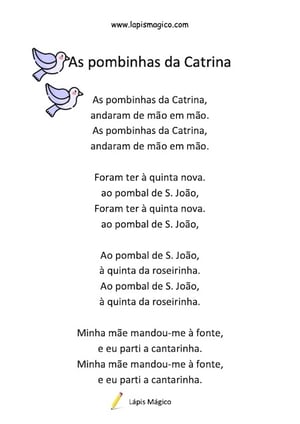As Pombinhas da Catrina, ficha pdf nº1