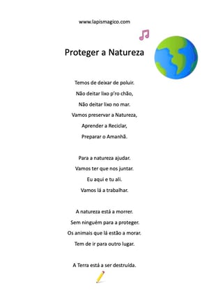 Proteger a Natureza, ficha pdf nº1