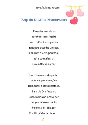 Rap do Dia dos Namorados, ficha pdf nº1