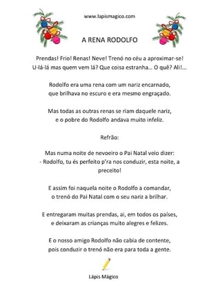 A Rena de Nariz Encarnado, ficha pdf nº1