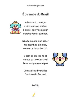 É o Samba do Brasil, ficha pdf nº1