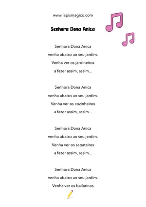 Senhora Dona Anica, ficha pdf nº1