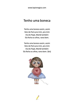 Tenho uma boneca, ficha pdf nº1
