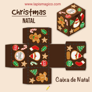 Atividades de cortar e colar de Natal, ficha PDF nº1