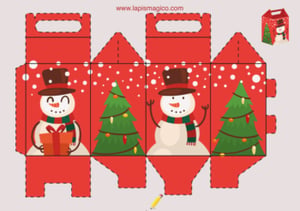Atividades de cortar e colar de Natal, ficha PDF nº3