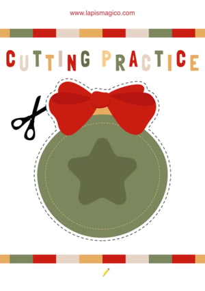 Atividades de cortar e colar de Natal, ficha PDF nº4