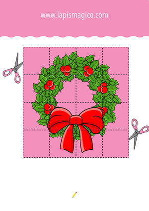 Quebra-cabeças de Natal, ficha PDF nº1