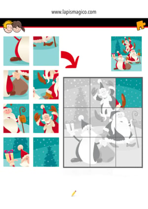 Quebra-cabeças de Natal, ficha PDF nº4