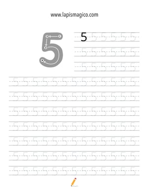 Número cinco, ficha pdf nº3