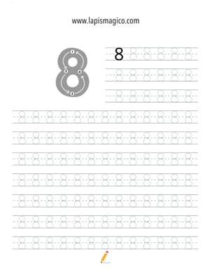 Número oito, ficha pdf nº4 Número oito, ficha pdf nº4