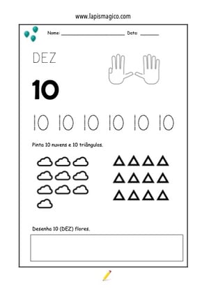 Número dez, ficha pdf nº1 Número dez, ficha pdf nº1