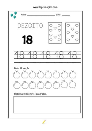 Número dezoito, ficha pdf nº1