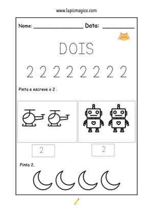 Número dois, ficha pdf nº3