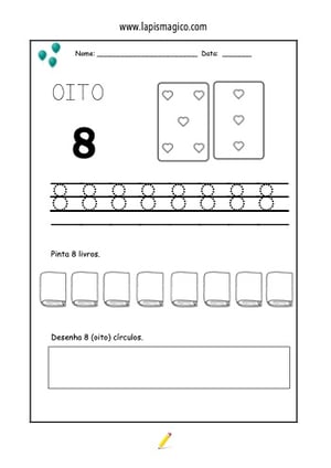Número oito, ficha pdf nº1 Número oito, ficha pdf nº1