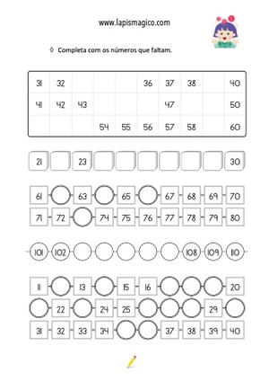 Sequências e regularidades, ficha pdf nº21